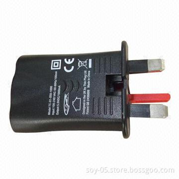 10W 5V/2.1A Folding UK Plug Charger with High-reliability and Stability